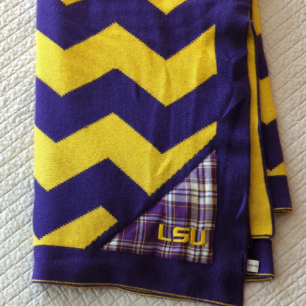 Purple and Yellow Chevron Blanket